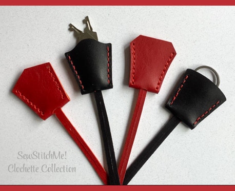 The Clochette Collection - SVG Cut Files - Key Bell, Neck, Bag, Purse Charm - Cork Fabric Leather Pattern